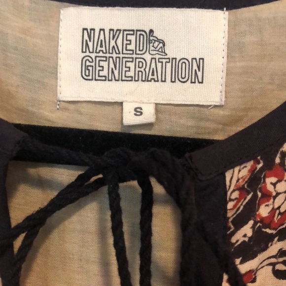 Naked Generation Vintage Inspired Block Print Dress Size Small - Picture 4 of 6